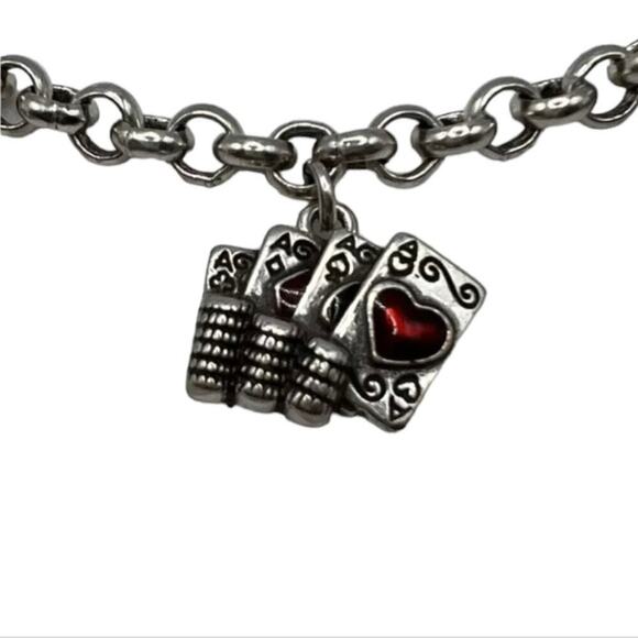 BRIGHTON VIVA LAS VEGAS NEVADA STATE SILVER Casino Dice Plated Charm‎ Bracelet - Picture 3 of 8